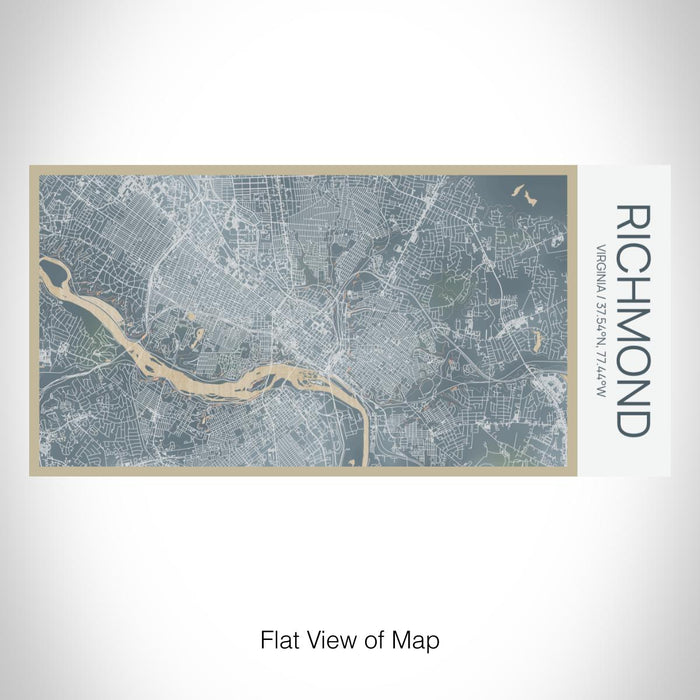 Rendered View of Richmond Virginia Map on 17oz Stainless Steel Insulated Bottle with printed afternoon style map