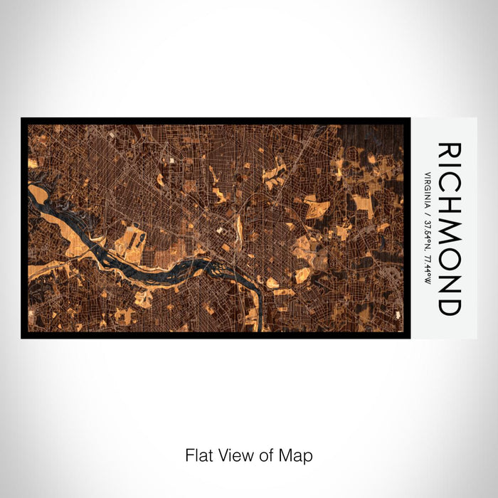 Rendered View of Richmond Virginia Map on 17oz Stainless Steel Insulated Bottle with printed ember style map