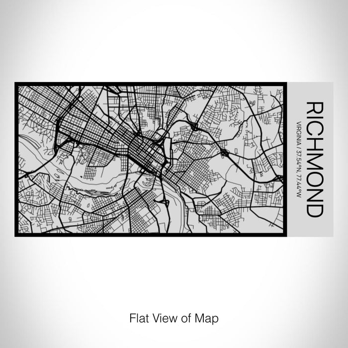 Rendered View of Richmond Virginia Map on 17oz Stainless Steel Insulated Cola Bottle in Stainless