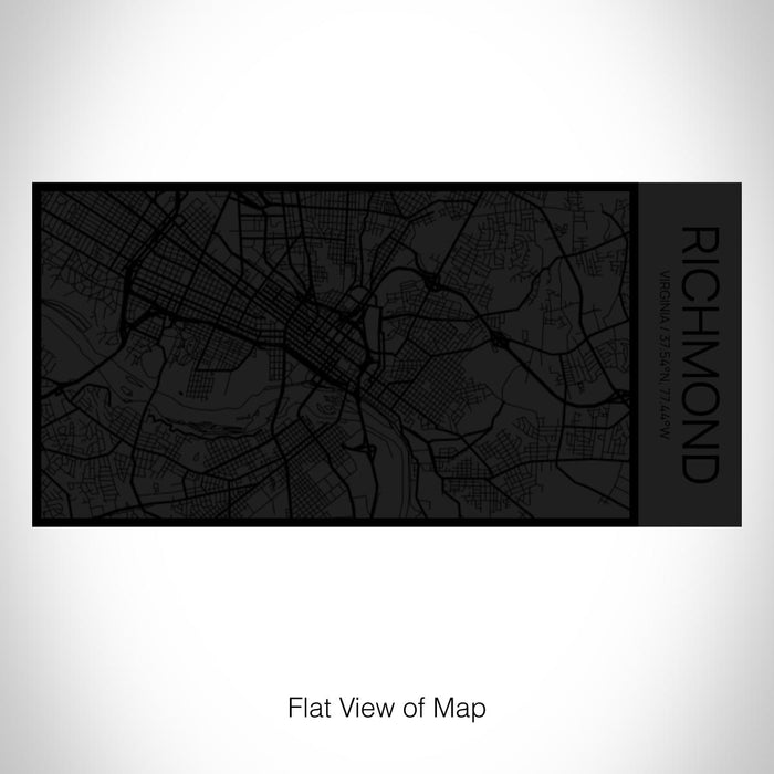 Rendered View of Richmond Virginia Map on 17oz Stainless Steel Insulated Cola Bottle in Stainless in Matte Black