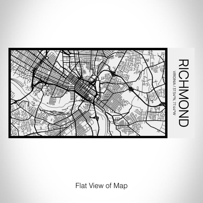 Rendered View of Richmond Virginia Map on 17oz Stainless Steel Insulated Cola Bottle in Stainless in Matte White