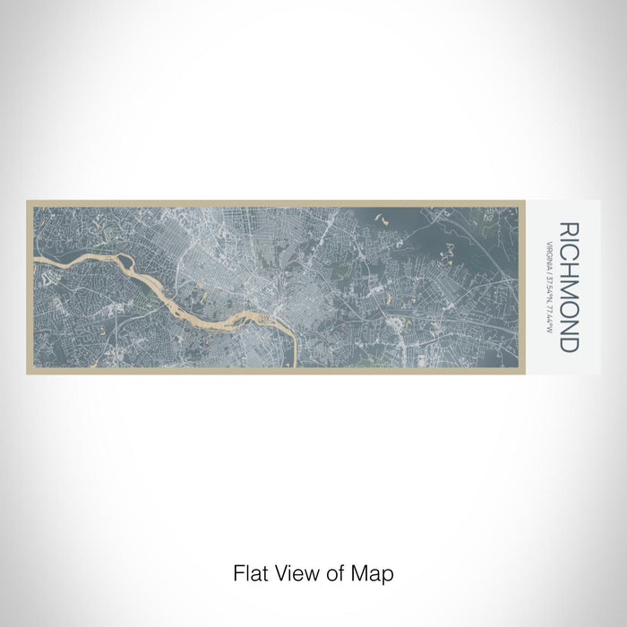 Rendered View of Richmond Virginia Map on 10oz Stainless Steel Insulated Cup in Afternoon with Sliding Lid