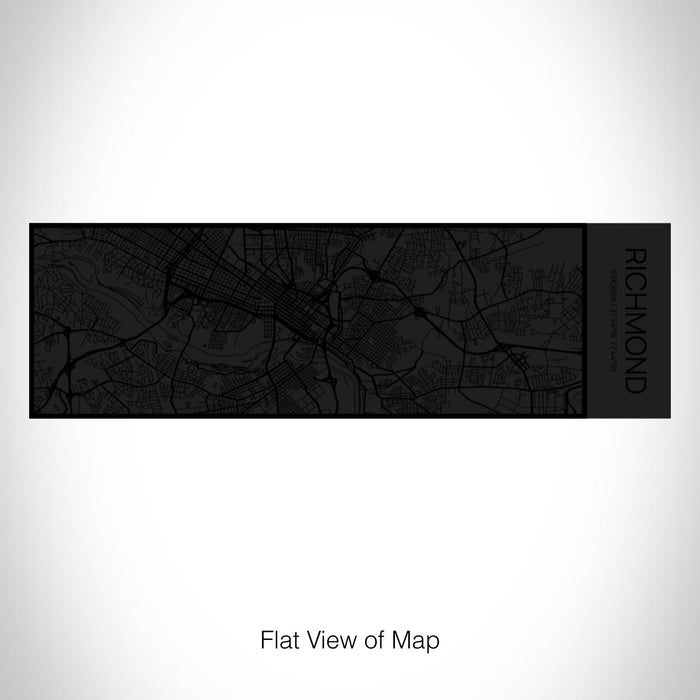 Rendered View of Richmond Virginia Map on 10oz Stainless Steel Insulated Cup in Matte Black with Sliding Lid