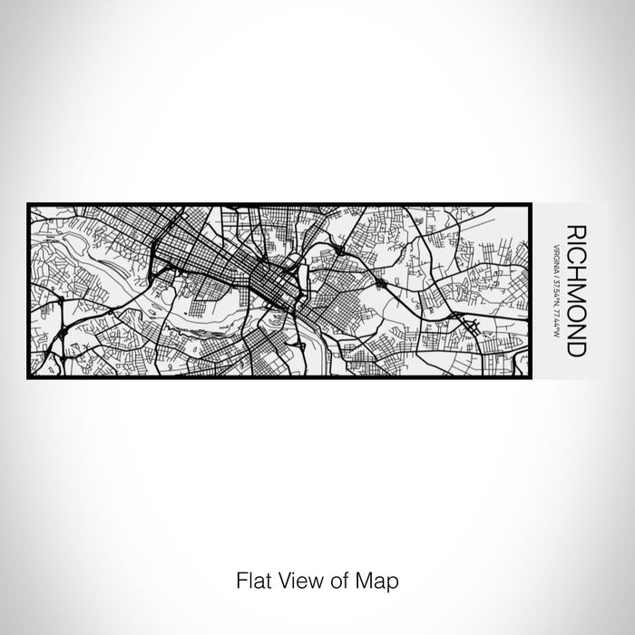Rendered View of Richmond Virginia Map on 10oz Stainless Steel Insulated Cup in Matte White with Sliding Lid