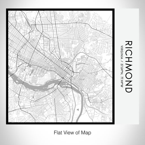 Rendered View of Richmond Virginia Map on 17oz Stainless Steel Insulated Tumbler in Classic Map Style