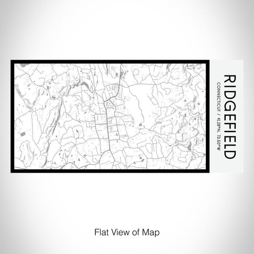 Rendered View of Ridgefield Connecticut Map on 17oz Stainless Steel Insulated Bottle with printed classic style map
