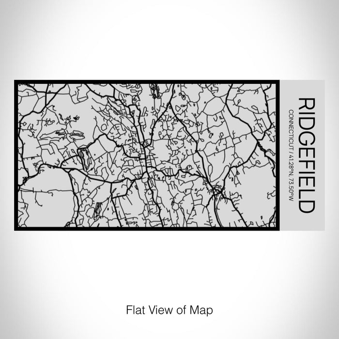 Rendered View of Ridgefield Connecticut Map on 17oz Stainless Steel Insulated Cola Bottle in Stainless