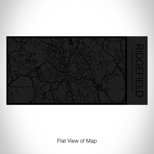 Rendered View of Ridgefield Connecticut Map on 17oz Stainless Steel Insulated Cola Bottle in Stainless in Matte Black