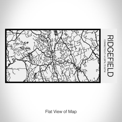 Rendered View of Ridgefield Connecticut Map on 17oz Stainless Steel Insulated Cola Bottle in Stainless in Matte White