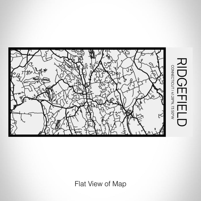 Rendered View of Ridgefield Connecticut Map on 17oz Stainless Steel Insulated Cola Bottle in Stainless in Matte White