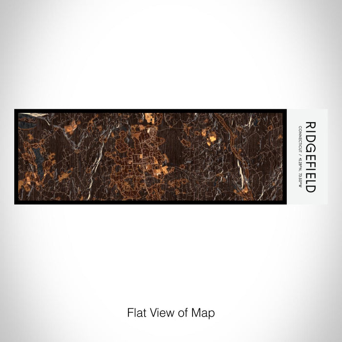 Rendered View of Ridgefield Connecticut Map on 10oz Stainless Steel Insulated Cup in Ember with Sliding Lid