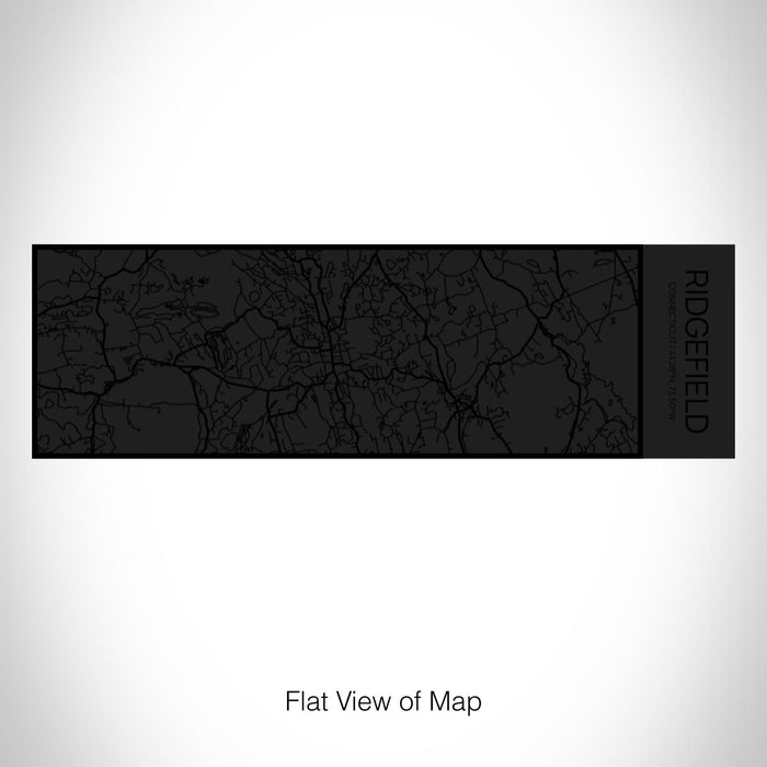 Rendered View of Ridgefield Connecticut Map on 10oz Stainless Steel Insulated Cup in Matte Black with Sliding Lid