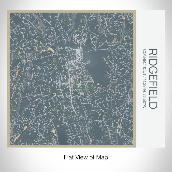 Rendered View of Ridgefield Connecticut Map on 17oz Stainless Steel Insulated Tumbler in Afternoon Map Style