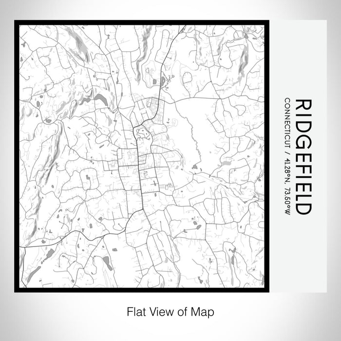 Rendered View of Ridgefield Connecticut Map on 17oz Stainless Steel Insulated Tumbler in Classic Map Style