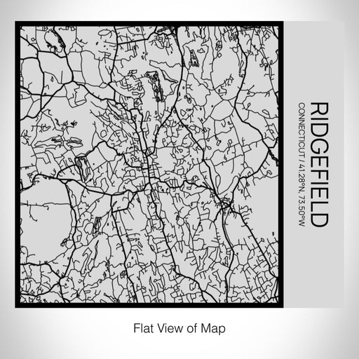 Rendered View of Ridgefield Connecticut Map on 17oz Stainless Steel Insulated Tumbler in Tactile Lines with Succulent in Background