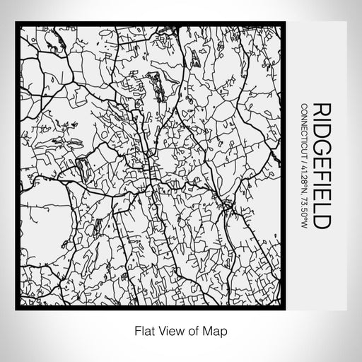 Rendered View of Ridgefield Connecticut Map on 17oz Stainless Steel Insulated Tumbler in Matte White with Tactile Lines