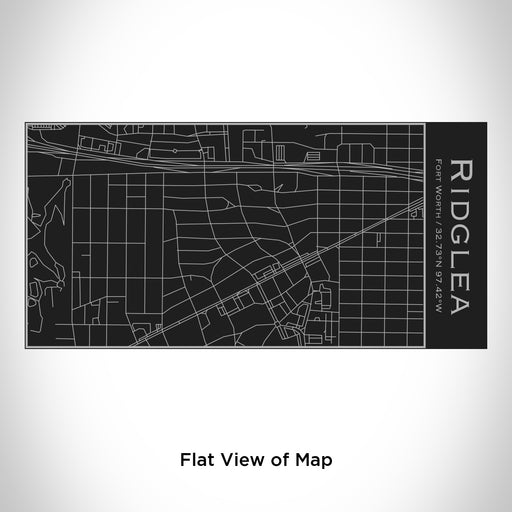Rendered View of Ridglea Fort Worth Map Engraving on 17oz Stainless Steel Insulated Cola Bottle in Black