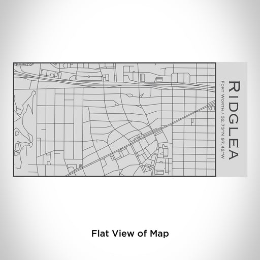 Rendered View of Ridglea Fort Worth Map Engraving on 17oz Stainless Steel Insulated Cola Bottle