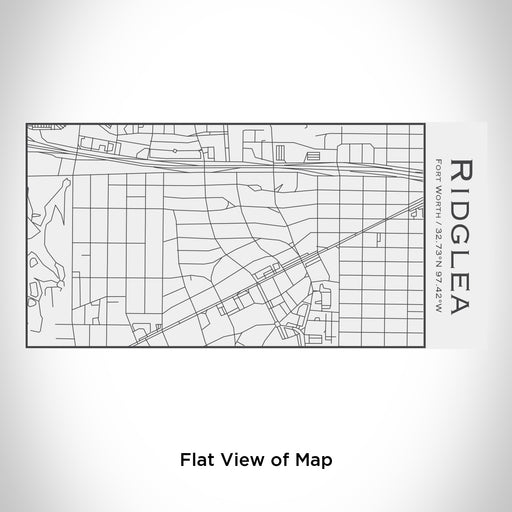 Rendered View of Ridglea Fort Worth Map Engraving on 17oz Stainless Steel Insulated Cola Bottle in White