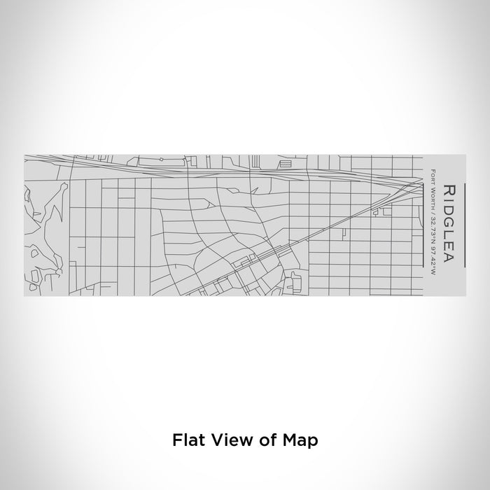 Rendered View of Ridglea Fort Worth Map Engraving on 10oz Stainless Steel Insulated Cup with Sipping Lid