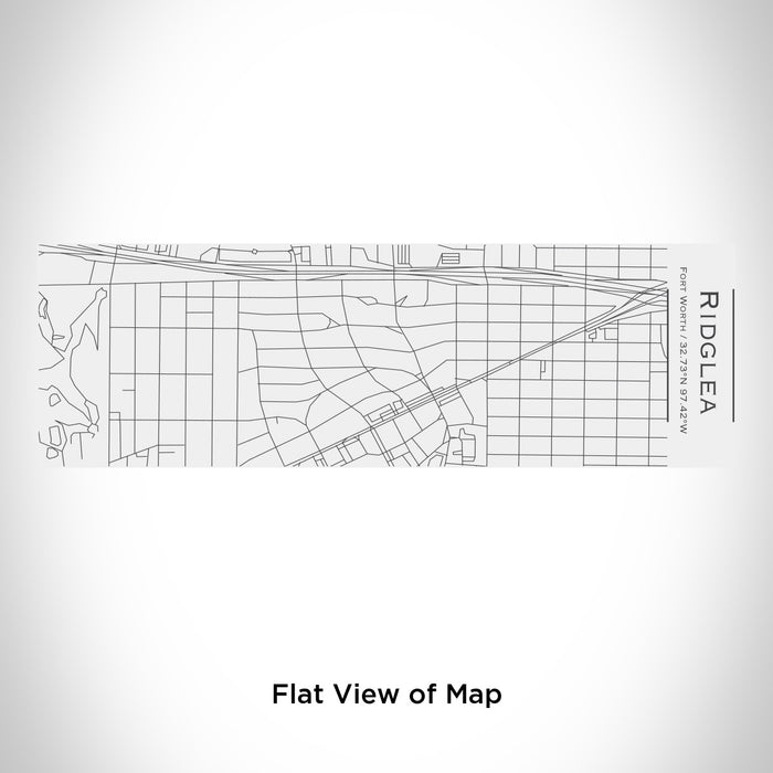 Rendered View of Ridglea Fort Worth Map Engraving on 10oz Stainless Steel Insulated Cup with Sliding Lid in White
