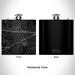 Rendered View of Ridglea Fort Worth Map Engraving on 6oz Stainless Steel Flask in Black