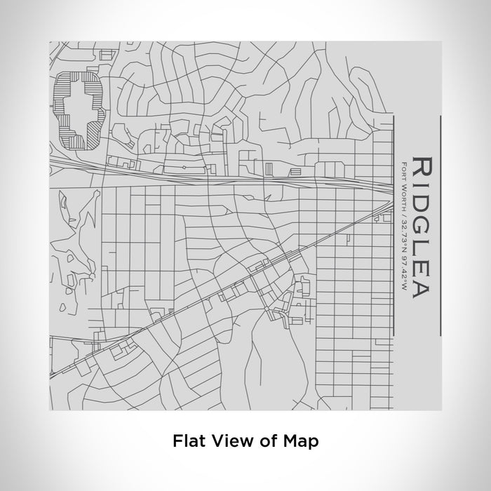 Rendered View of Ridglea Fort Worth Map Engraving on 17oz Stainless Steel Insulated Tumbler