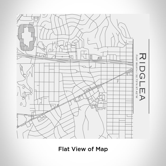 Rendered View of Ridglea Fort Worth Map Engraving on 17oz Stainless Steel Insulated Tumbler in White