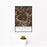 12x18 Rio Grande National Forest Map Print Portrait Orientation in Ember Style With Small Cactus Plant in White Planter