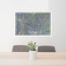 24x36 Rio Grande National Forest Map Print Lanscape Orientation in Afternoon Style Behind 2 Chairs Table and Potted Plant