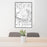 24x36 Rio Grande National Forest Map Print Portrait Orientation in Classic Style Behind 2 Chairs Table and Potted Plant