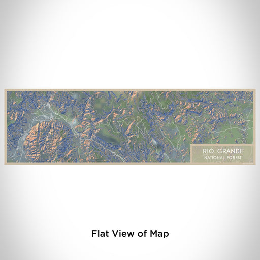 Flat View of Map Custom Rio Grande National Forest Map Enamel Mug in Afternoon