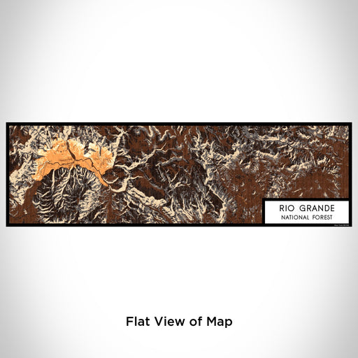 Flat View of Map Custom Rio Grande National Forest Map Enamel Mug in Ember