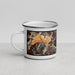 Left View Custom Rio Grande National Forest Map Enamel Mug in Ember