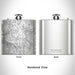 Rendered View of Rio Grande National Forest Map Engraving on 6oz Stainless Steel Flask