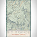 Rio Grande National Forest Map Print Portrait Orientation in Woodblock Style With Shaded Background
