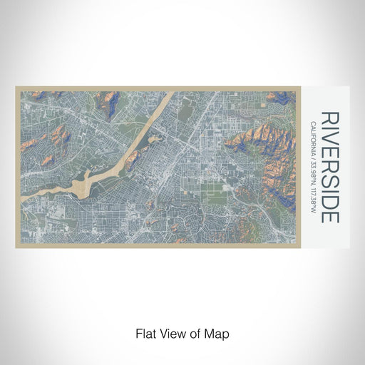 Rendered View of Riverside California Map on 17oz Stainless Steel Insulated Bottle with printed afternoon style map