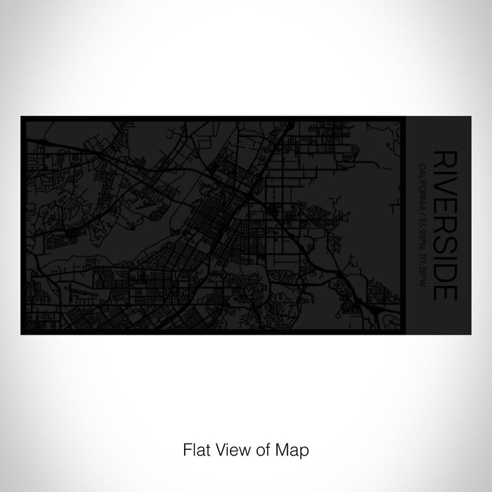 Rendered View of Riverside California Map on 17oz Stainless Steel Insulated Cola Bottle in Stainless in Matte Black