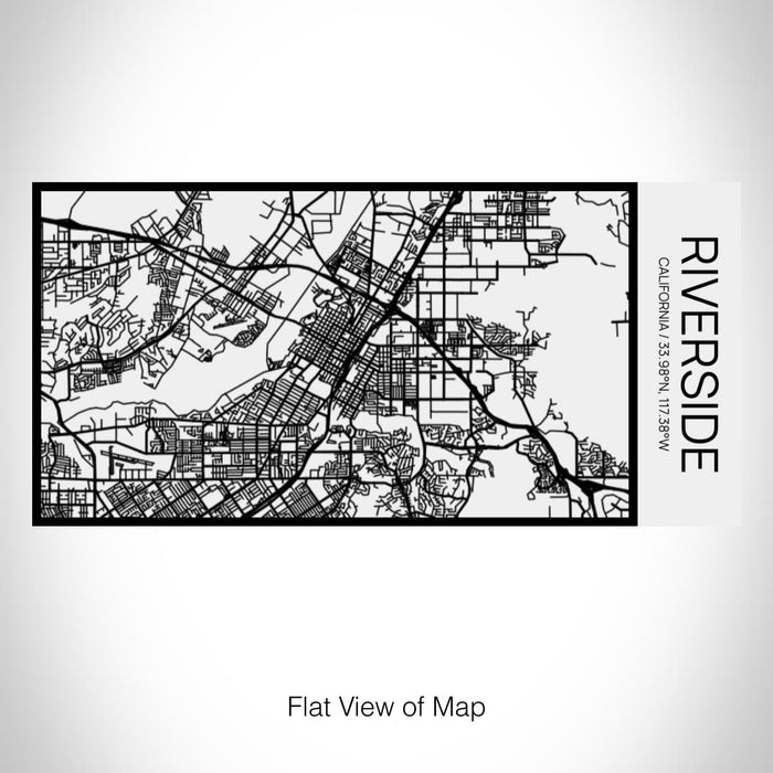 Rendered View of Riverside California Map on 17oz Stainless Steel Insulated Cola Bottle in Stainless in Matte White