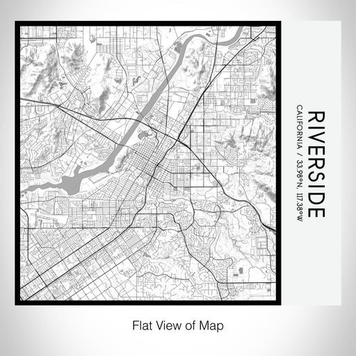 Rendered View of Riverside California Map on 17oz Stainless Steel Insulated Tumbler in Classic Map Style