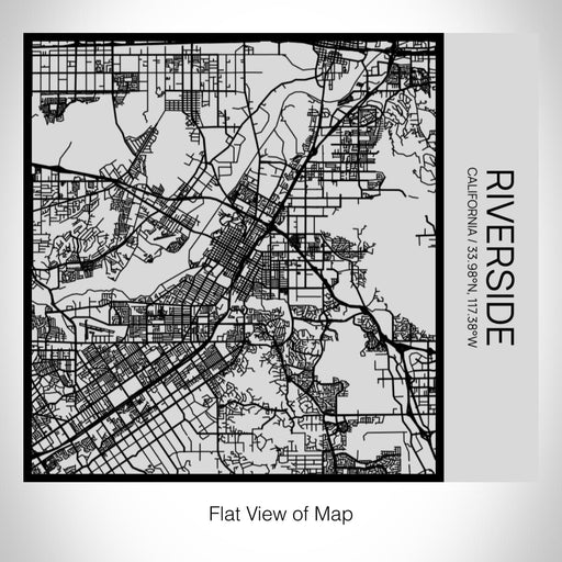 Rendered View of Riverside California Map on 17oz Stainless Steel Insulated Tumbler in Tactile Lines with Succulent in Background