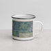 Right View Custom Roanoke Indiana Map Enamel Mug in Afternoon