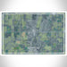 Roanoke Indiana Map Print Landscape Orientation in Afternoon Style With Shaded Background