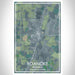 Roanoke Indiana Map Print Portrait Orientation in Afternoon Style With Shaded Background