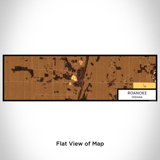 Flat View of Map Custom Roanoke Indiana Map Enamel Mug in Ember