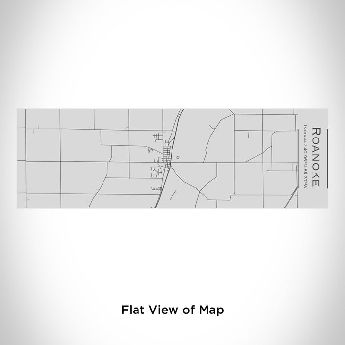 Rendered View of Roanoke Indiana Map Engraving on 10oz Stainless Steel Insulated Cup with Sipping Lid