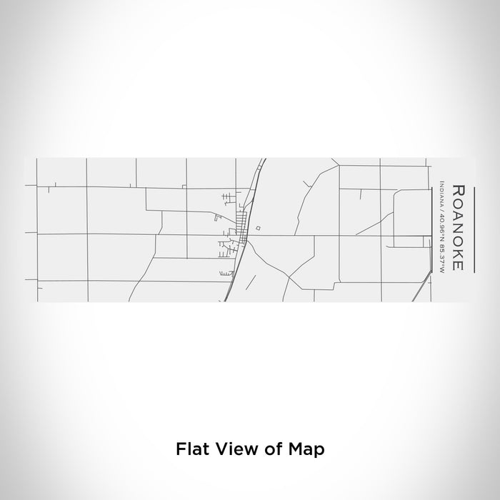 Rendered View of Roanoke Indiana Map Engraving on 10oz Stainless Steel Insulated Cup with Sliding Lid in White