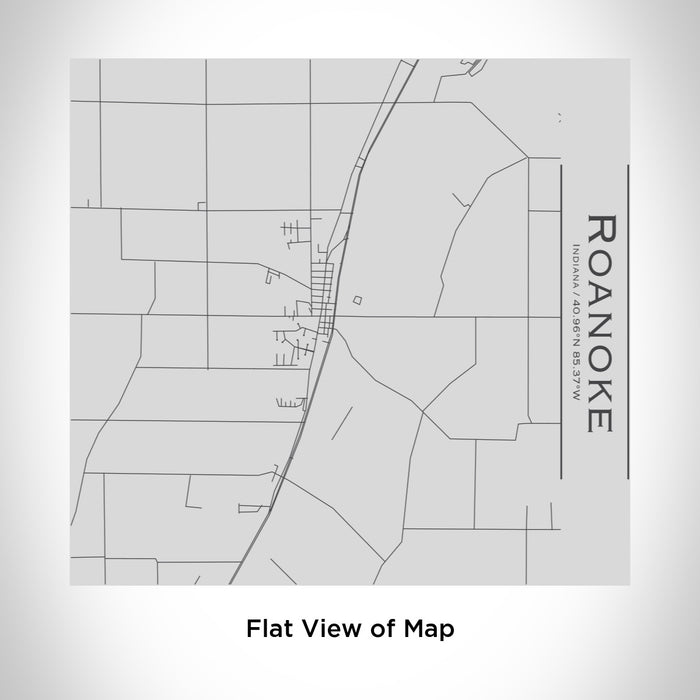 Rendered View of Roanoke Indiana Map Engraving on 17oz Stainless Steel Insulated Tumbler