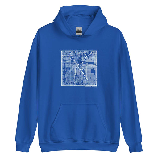 Robbinsdale Minnesota  Map Unisex Hoodie Sweater with City inscription in Royal Blue