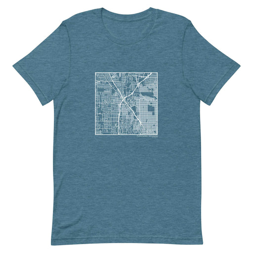 Robbinsdale Minnesota  Map Unisex T-Shirt with City inscription in Heather Teal